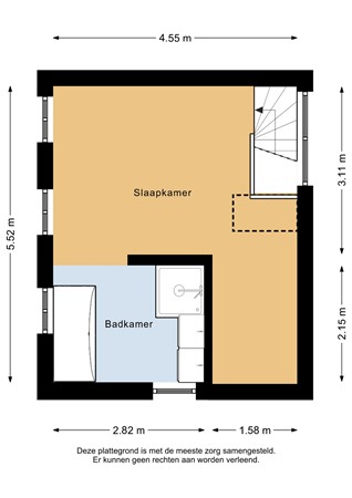 Floorplan - Groen van Prinstererstraat 14-02, 3038 RJ Rotterdam